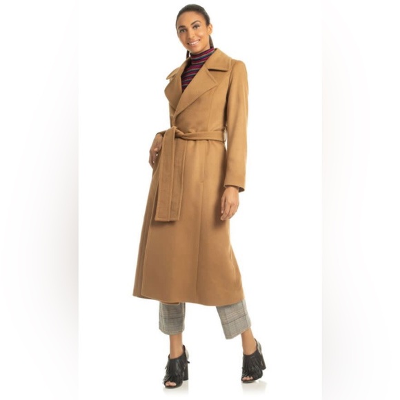 Trina Turk Camel Wool Trench Coat - Main Image